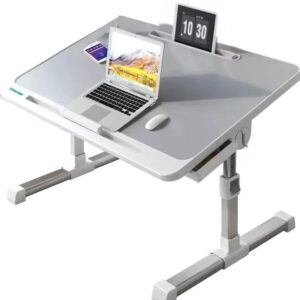 celltime height adjustable foldable ergonomic laptop desk stand with drawer