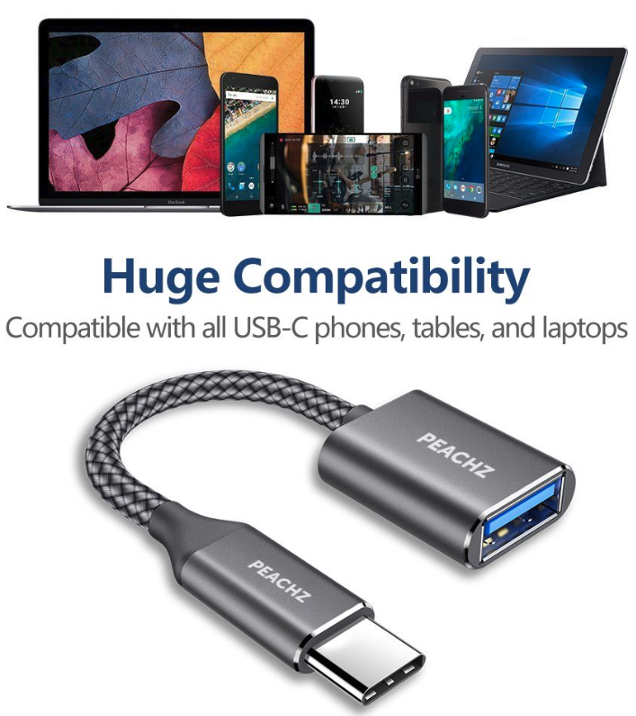 peachz usb c to usb a adapter usb type c male to usb 3.0 female otg cable peachz usb c to usb a adapter usb type c male to usb 3.0 female otg cable